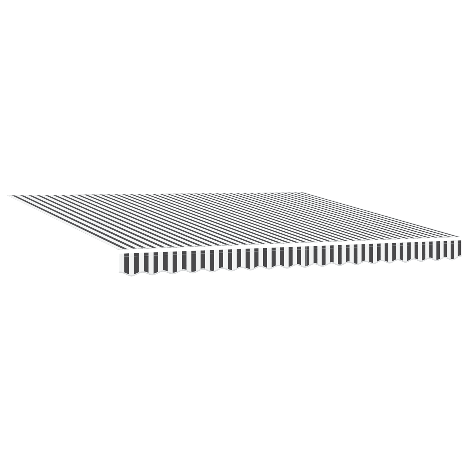 Innvendbar Markise Antrasitt og Hvit 400x300 cm stoff