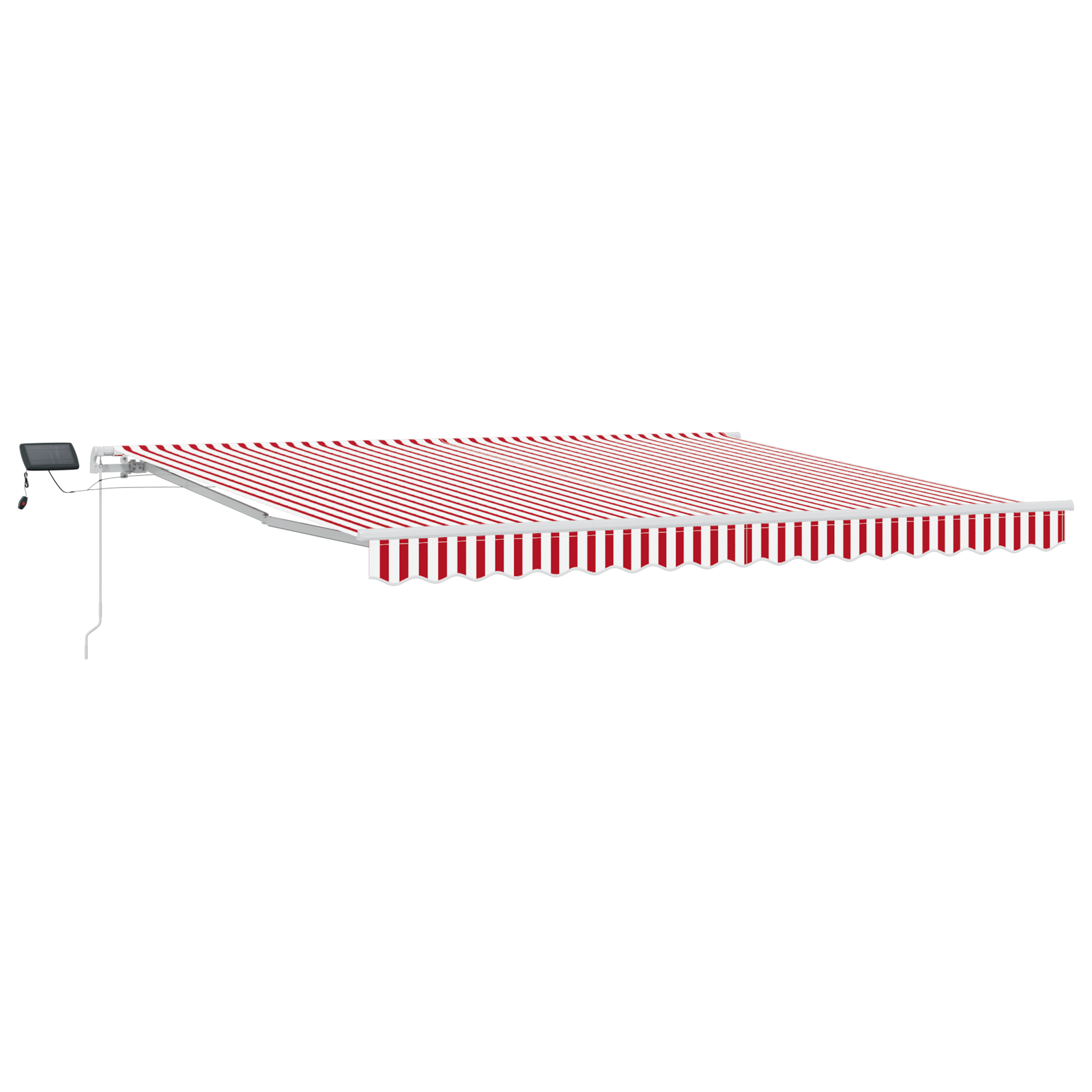 Innvendbar Markise med Rød og hvit 400 ×300 cm stoff