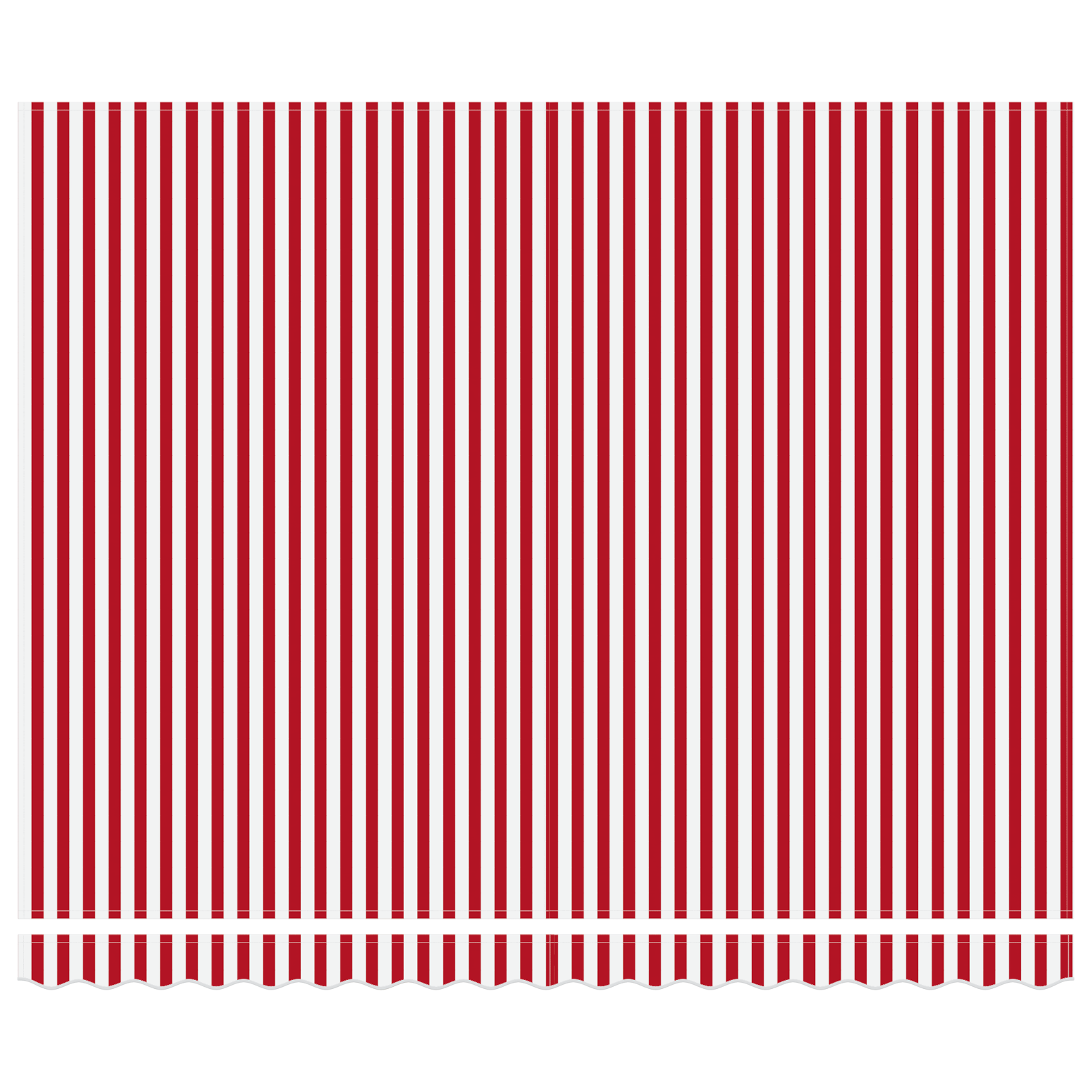 Innvendbar Markise 400 × 300 cm Rød og hvit
