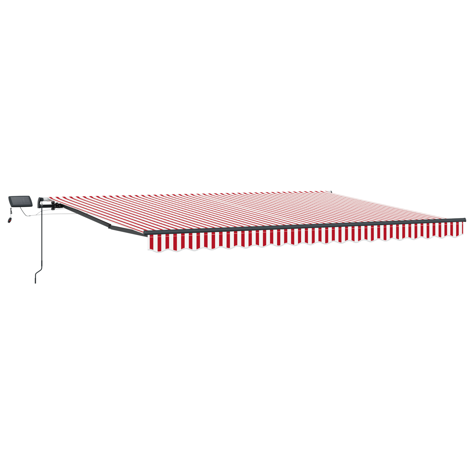 Innvendbar Markise Rød og hvit 400 ×300 cm stoff