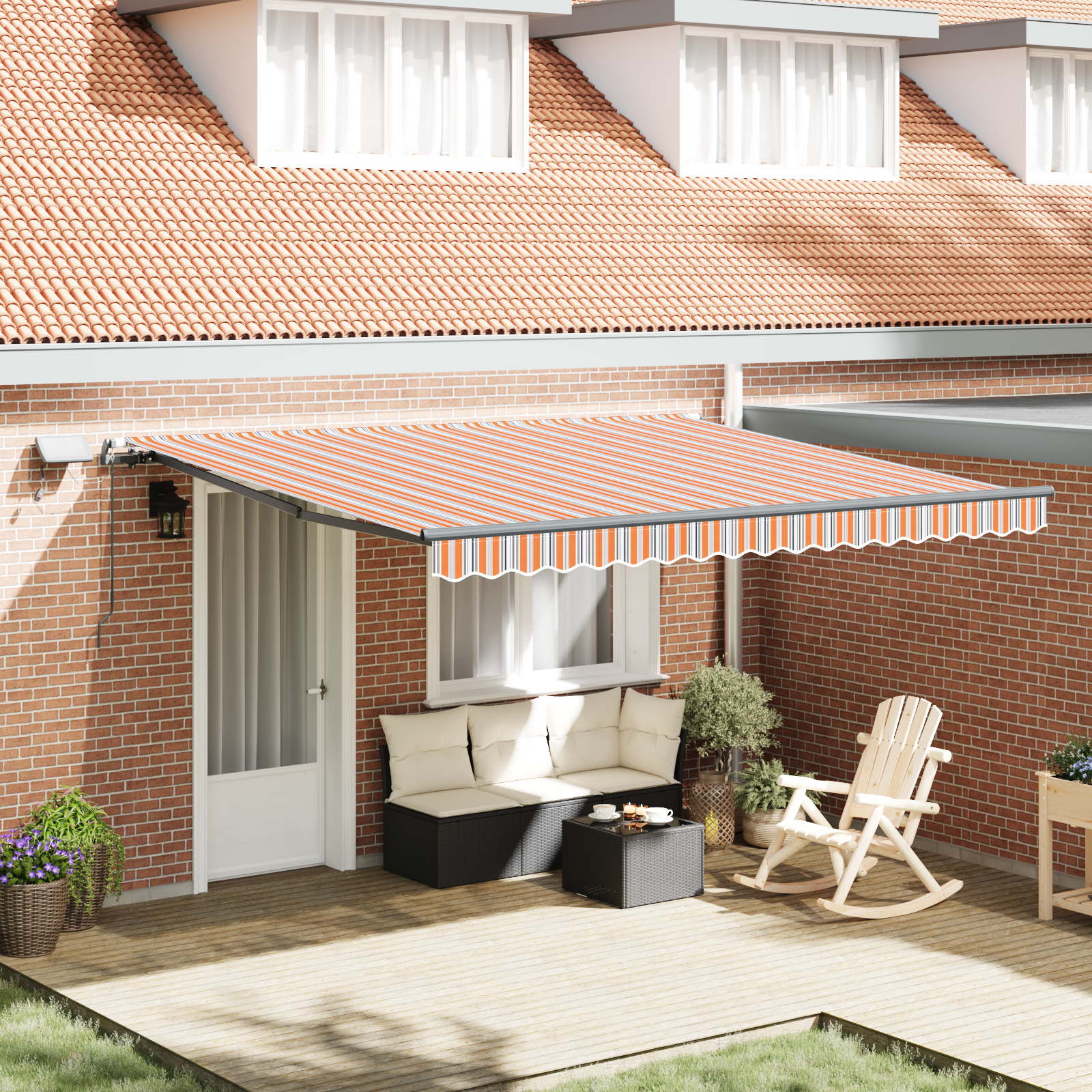 Innvendbar Markise Flerfarget 400 ×300 cm stoff