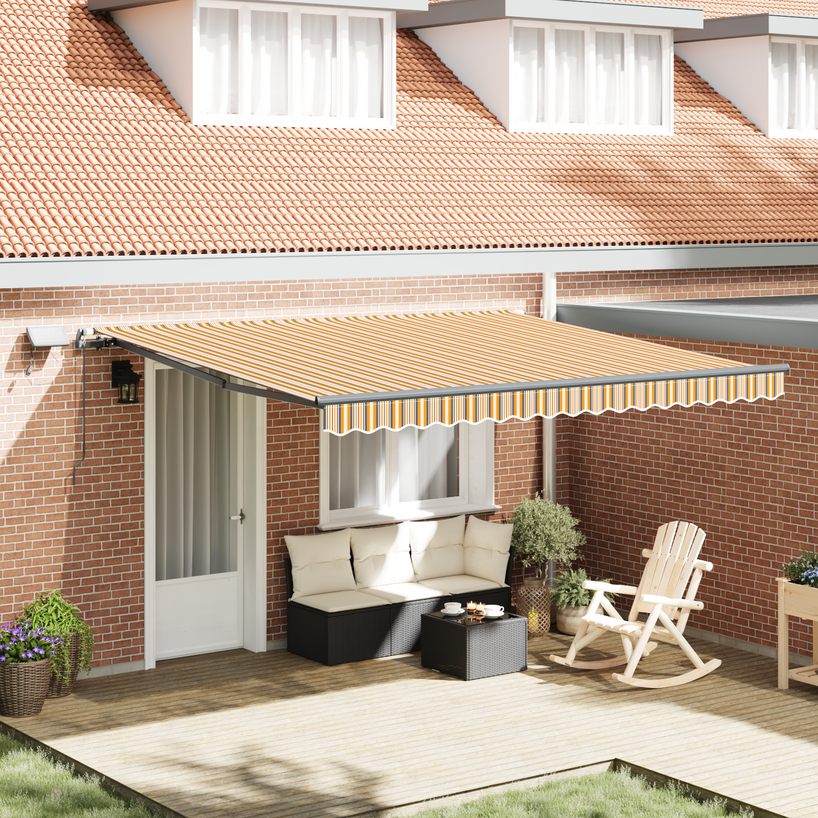 Innvendbar Markise Flerfarget 400 ×300 cm stoff