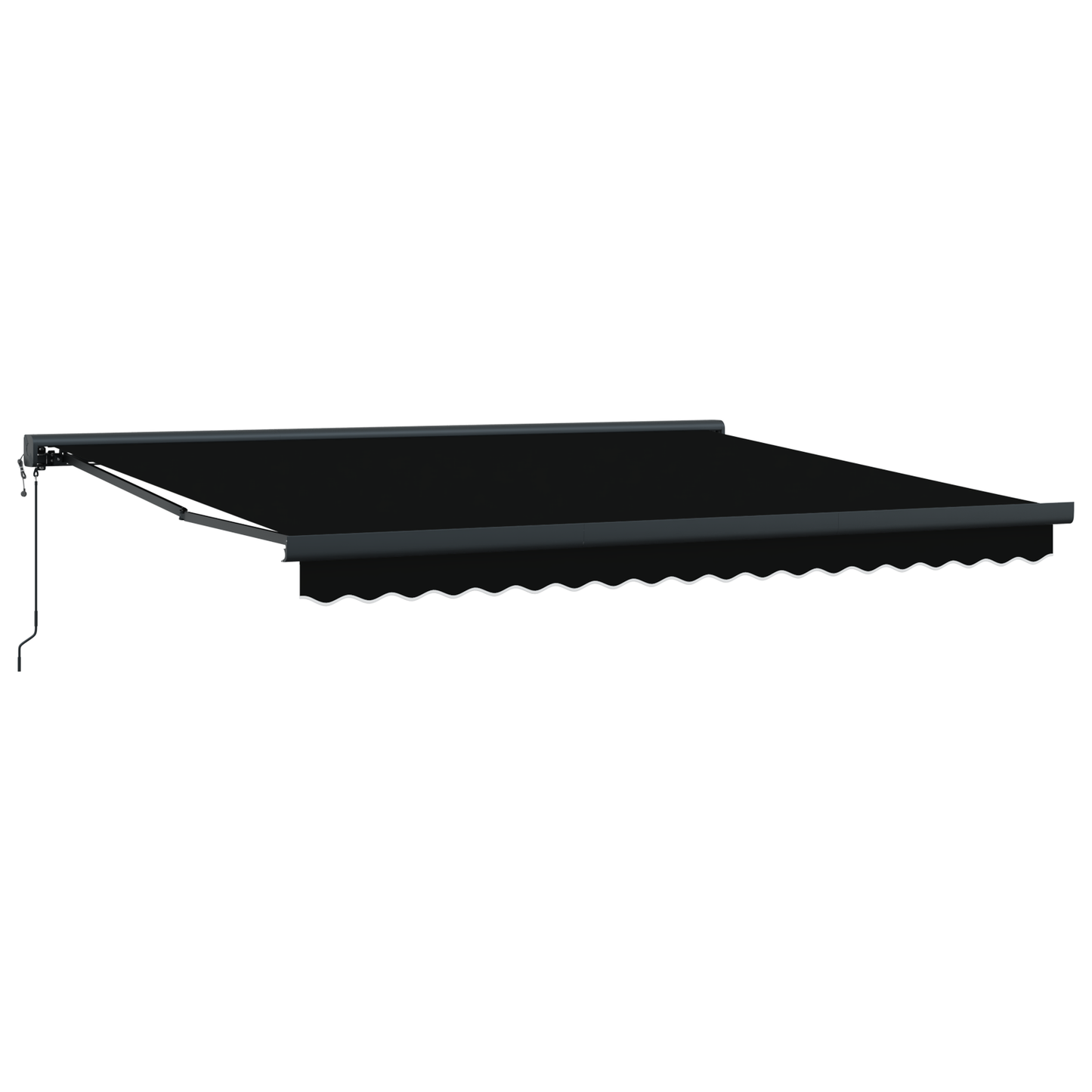 Markise Svart 400 × 300 cm Polyester og aluminium