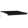 Innvendbar Markise Svart 400 × 300 cm Stoff, Metall