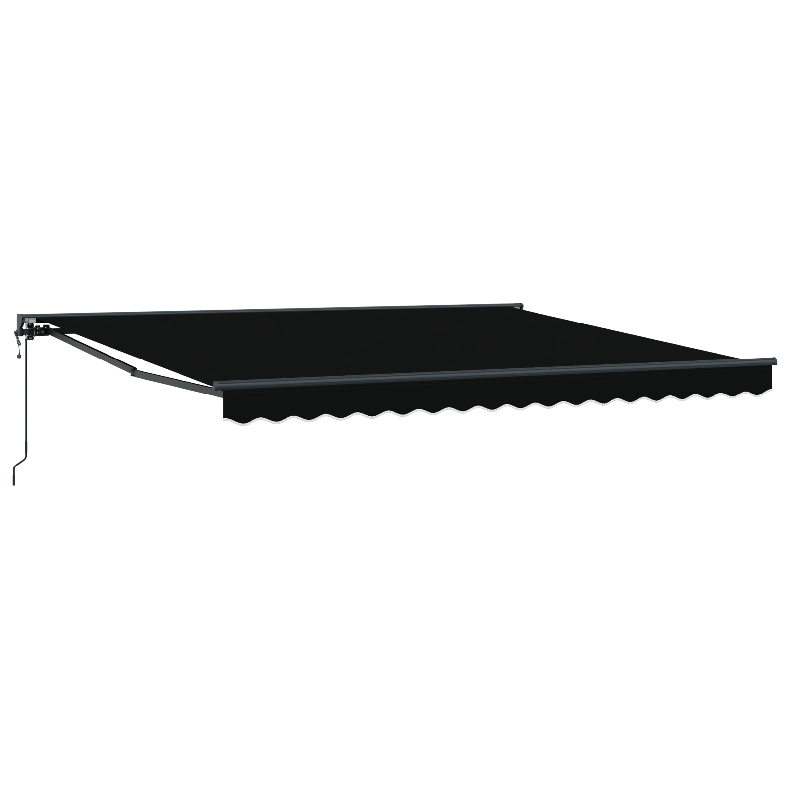 Innvendbar Markise Svart 400x300 cm stoff