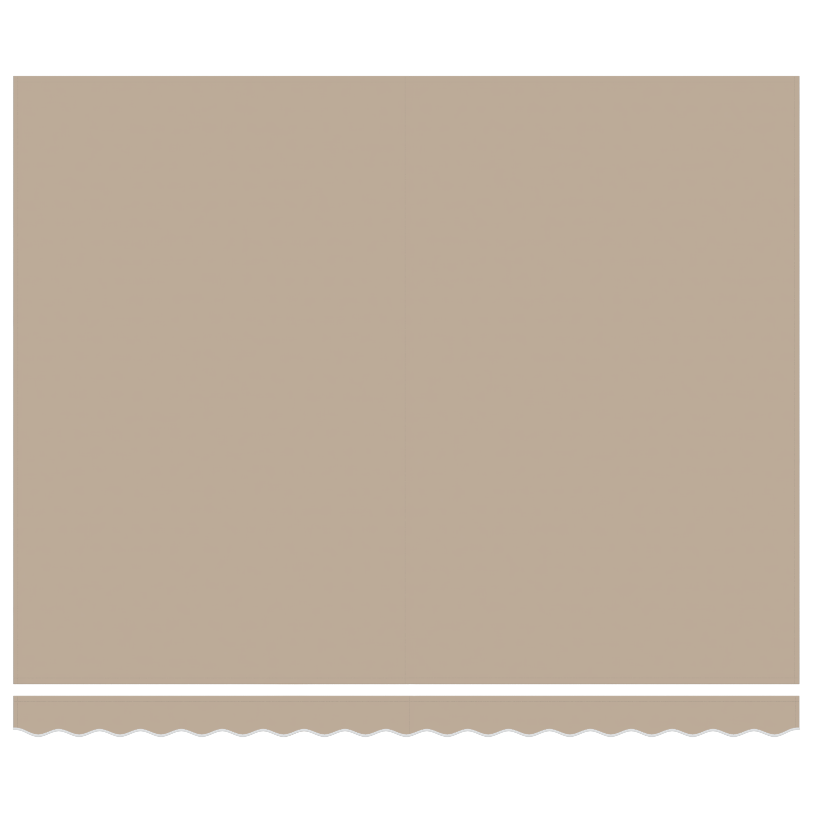 Innvendbar Markise Beige 400x300 cm stoff