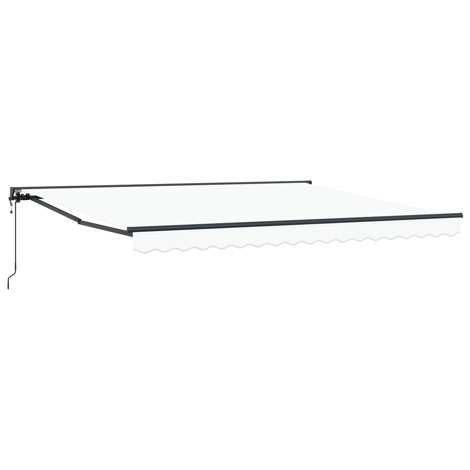 Innvendbar Markise Hvit 400x300 cm stoff