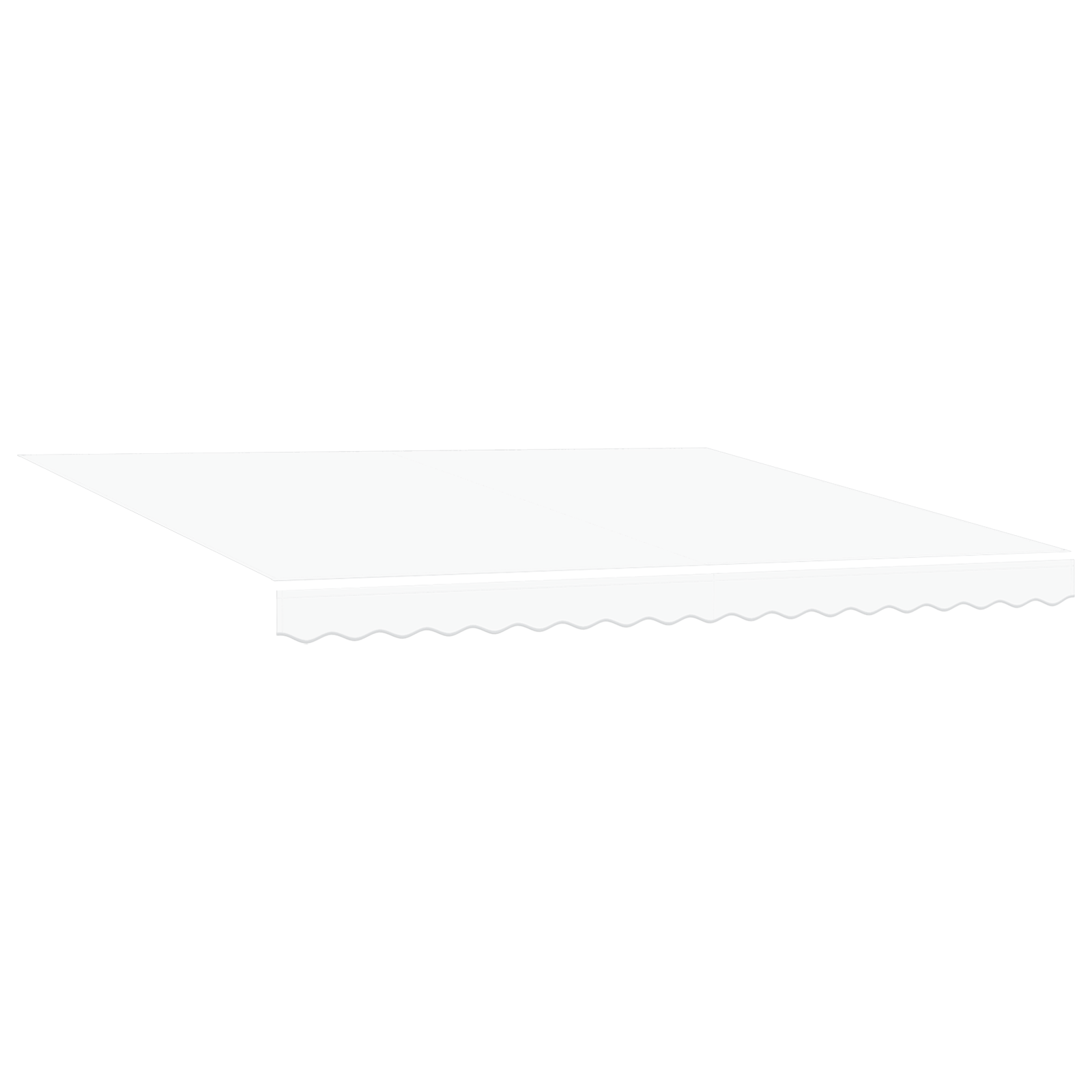 Innvendbar Markise Hvit 400x300 cm stoff