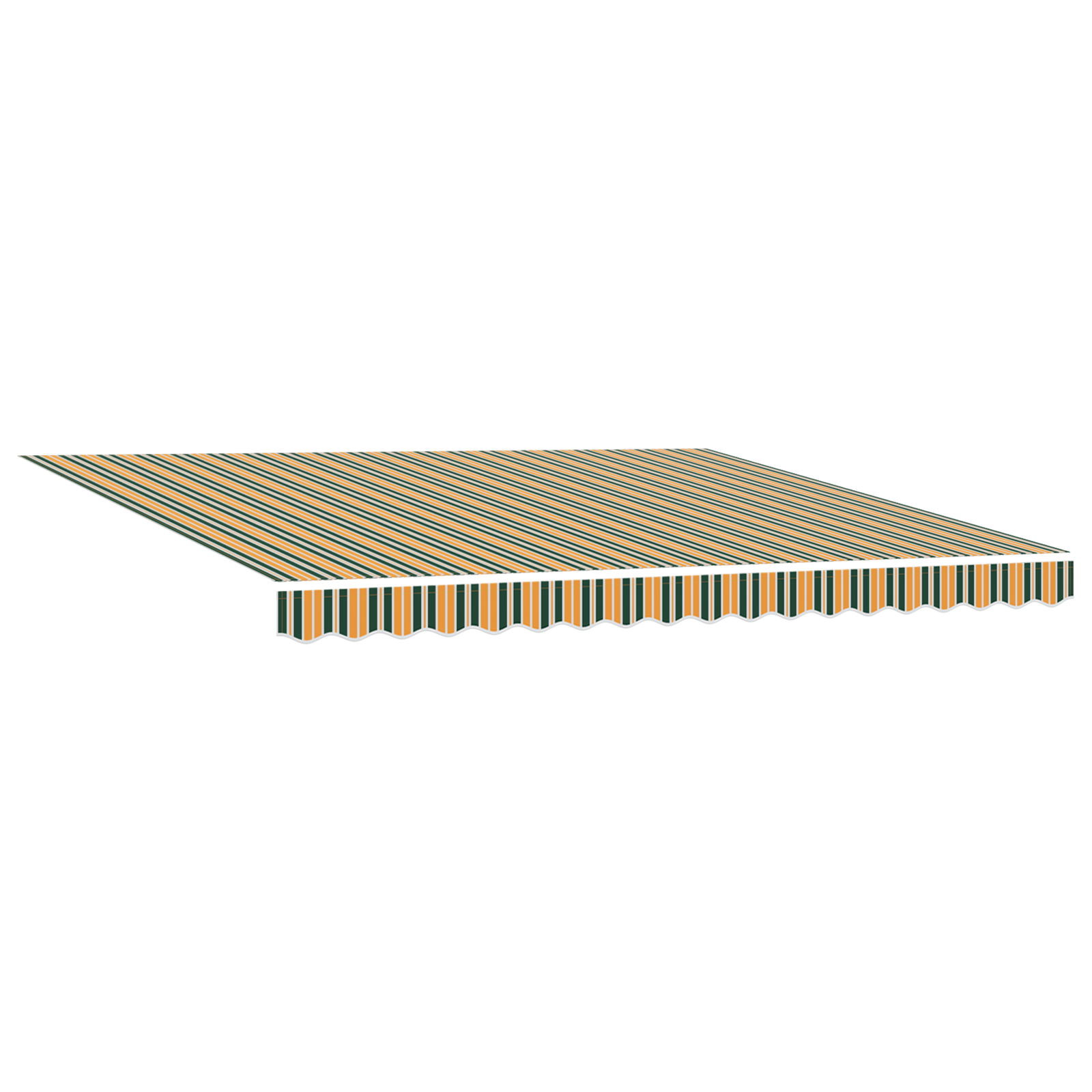 Innvendbar Markise 400 × 300 cm Grønn og gul