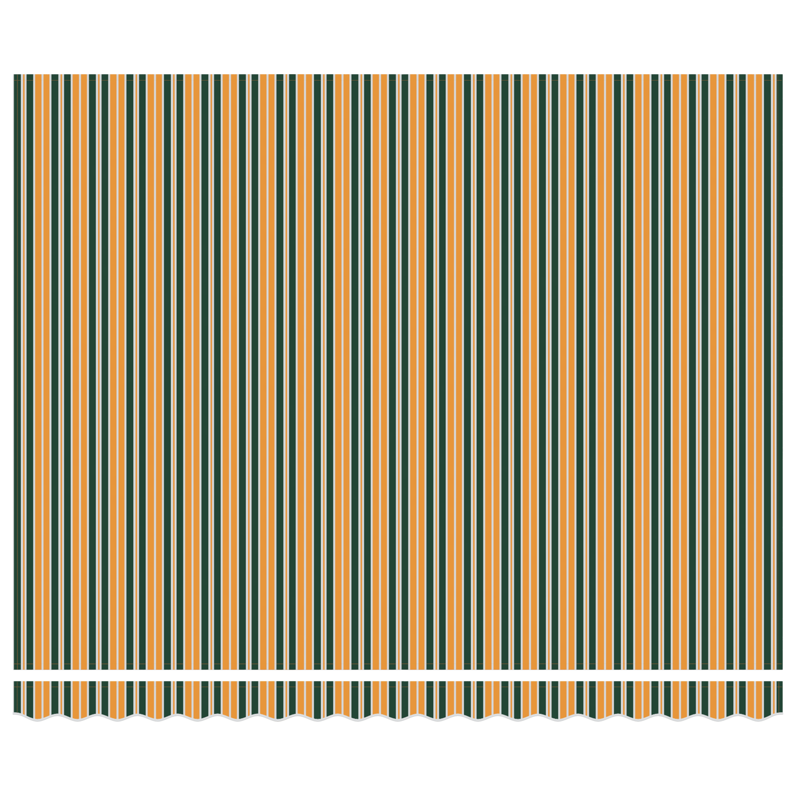 Innvendbar Markise 400 × 300 cm Grønn og gul