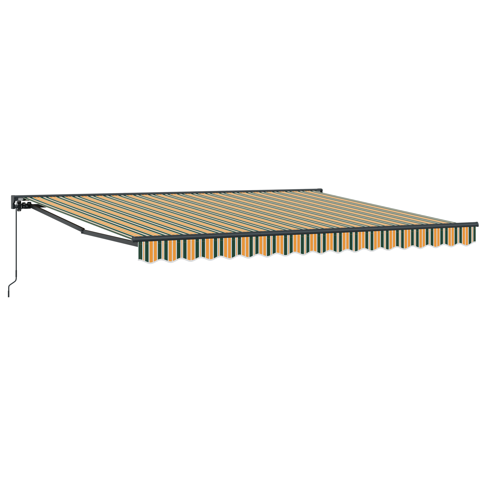 Innvendbar Markise Grønn og gul 400x300 cm stoff