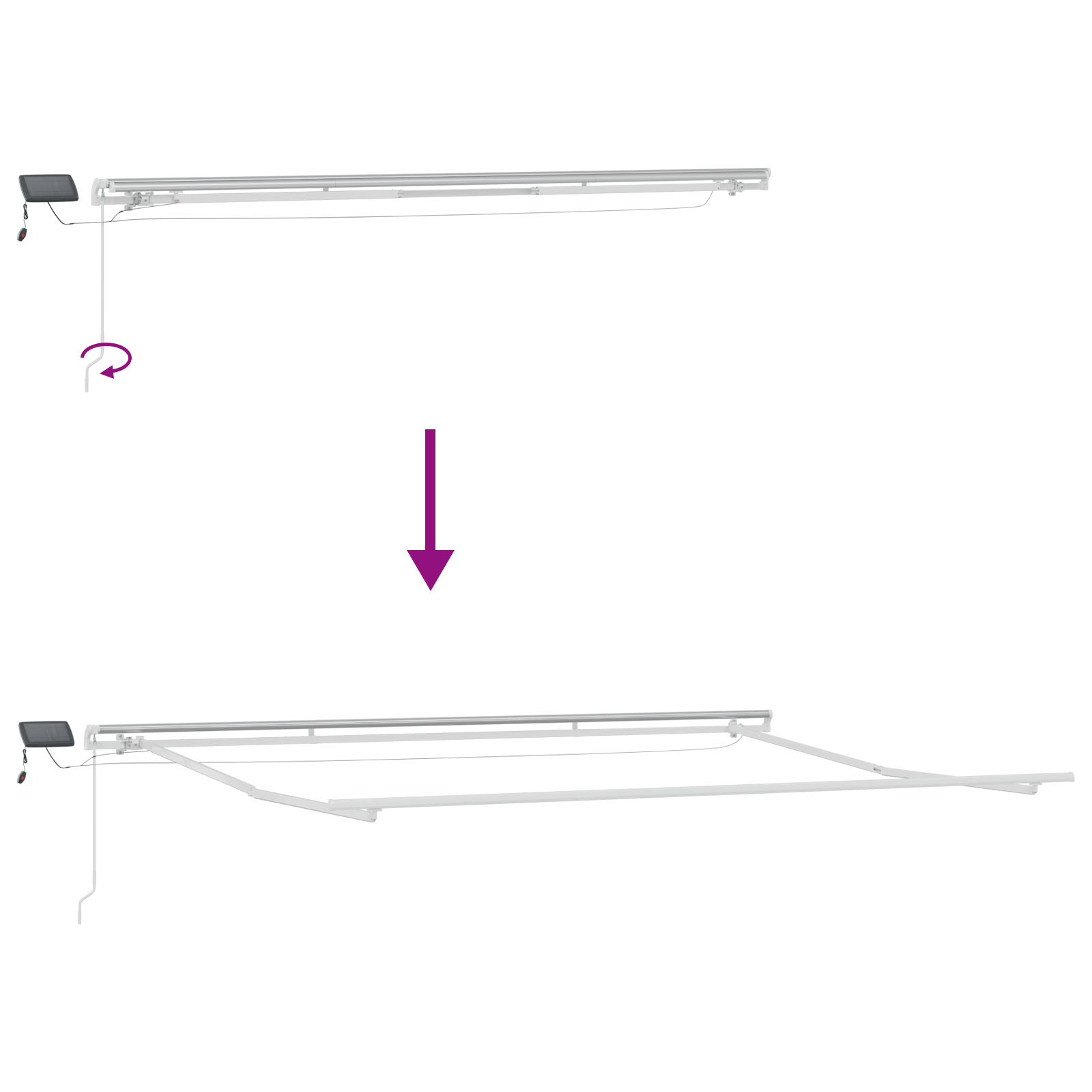 Innvendbar Markise with 400 × 350 cm Flerfarget