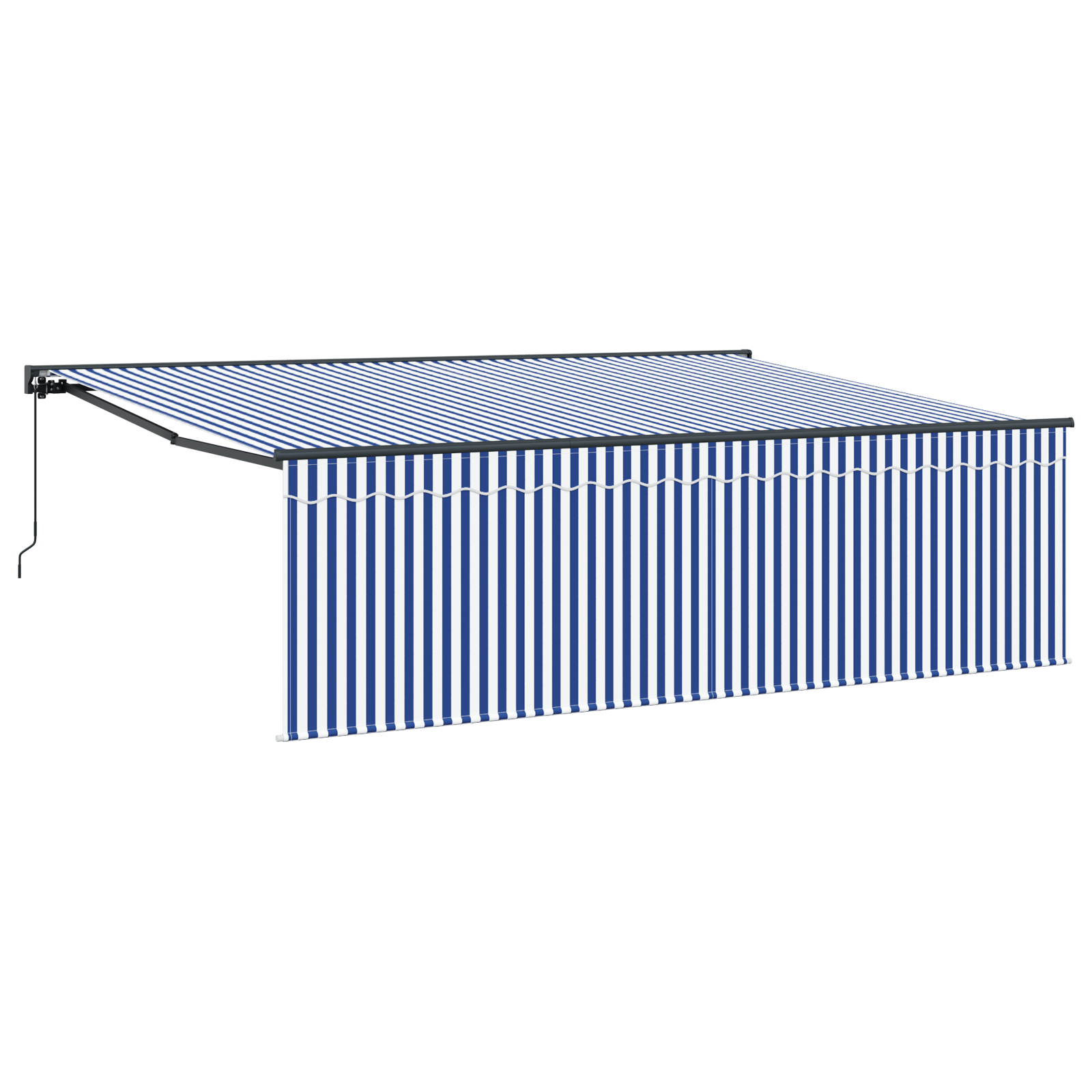 Innvendbar Markise Blå og hvite 450 × 300 cm stoff