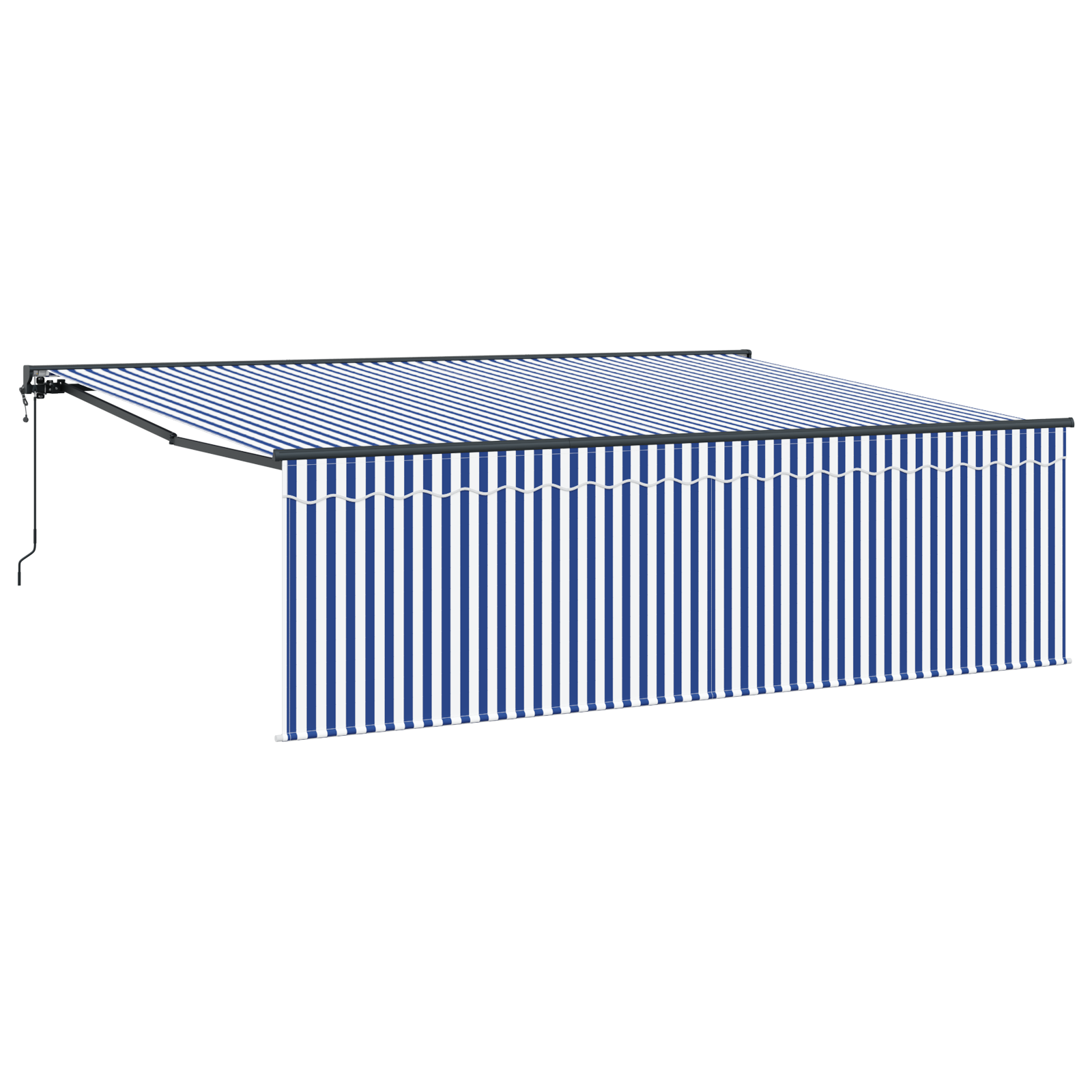 Innvendbar Markise Blå og hvite 450 × 300 cm stoff
