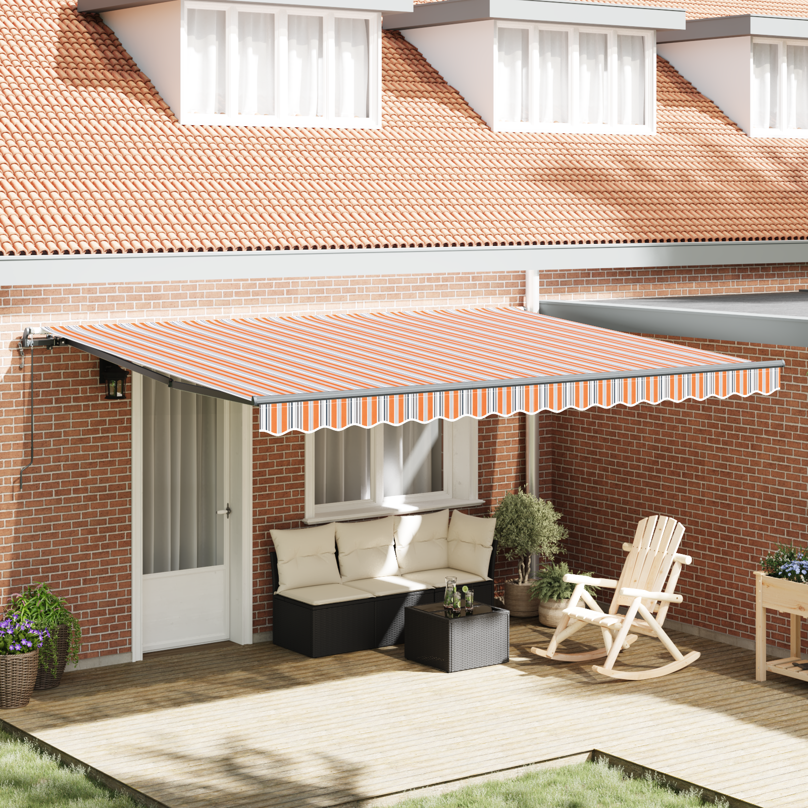 Innvendbar Markise Flerfarget 450 ×300 cm stoff