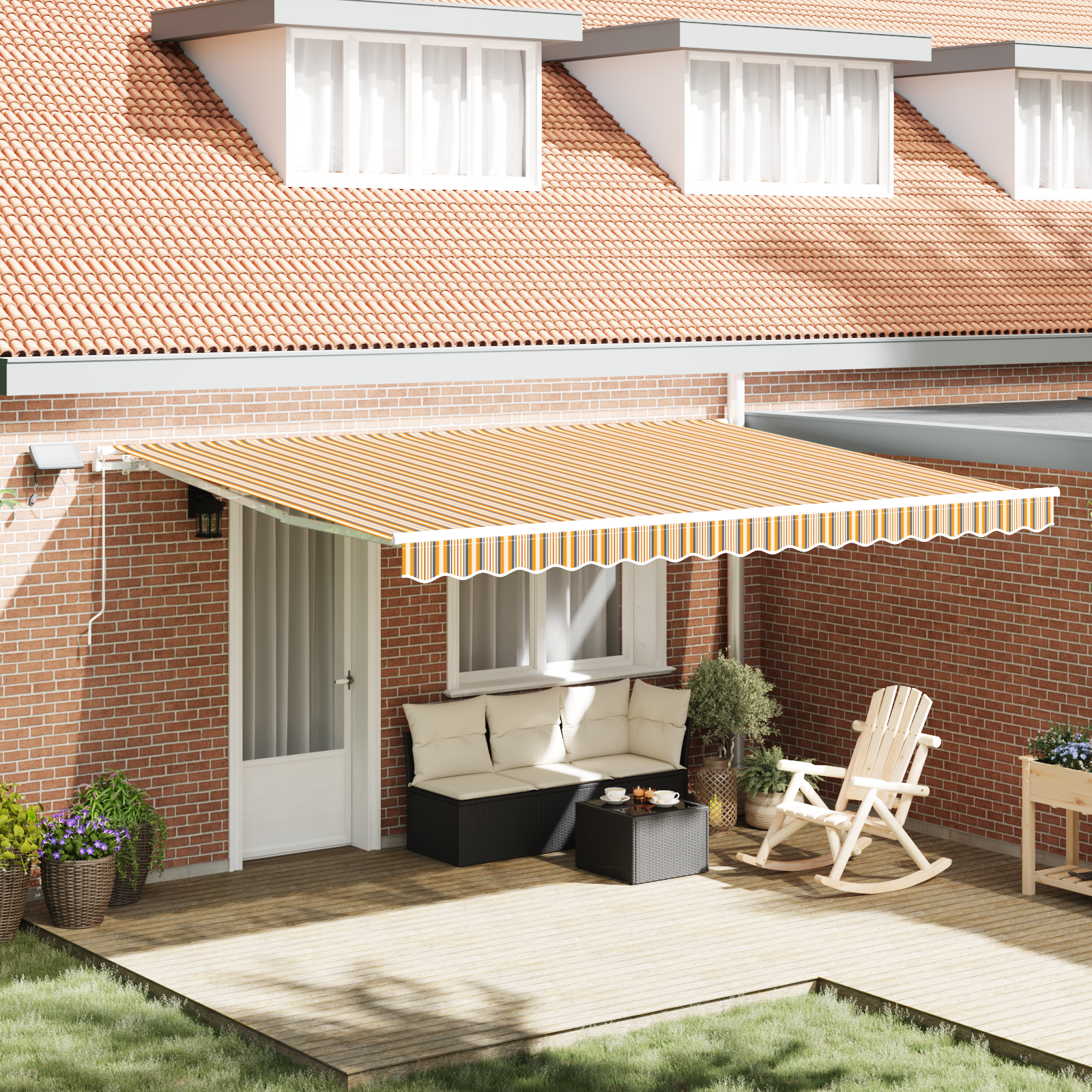 Innvendbar Markise med Flerfarget 450 ×300 cm stoff