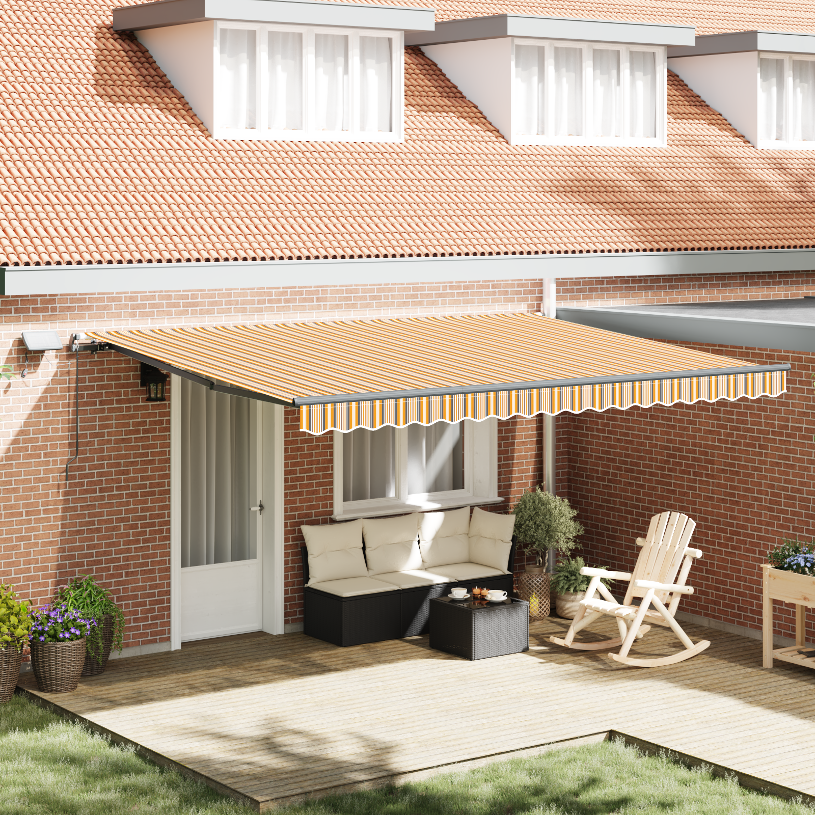 Innvendbar Markise Flerfarget 450 ×300 cm stoff