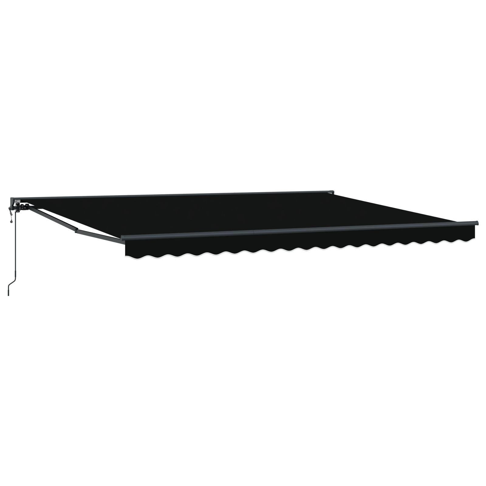 Innvendbar Markise Svart 450x300 cm stoff