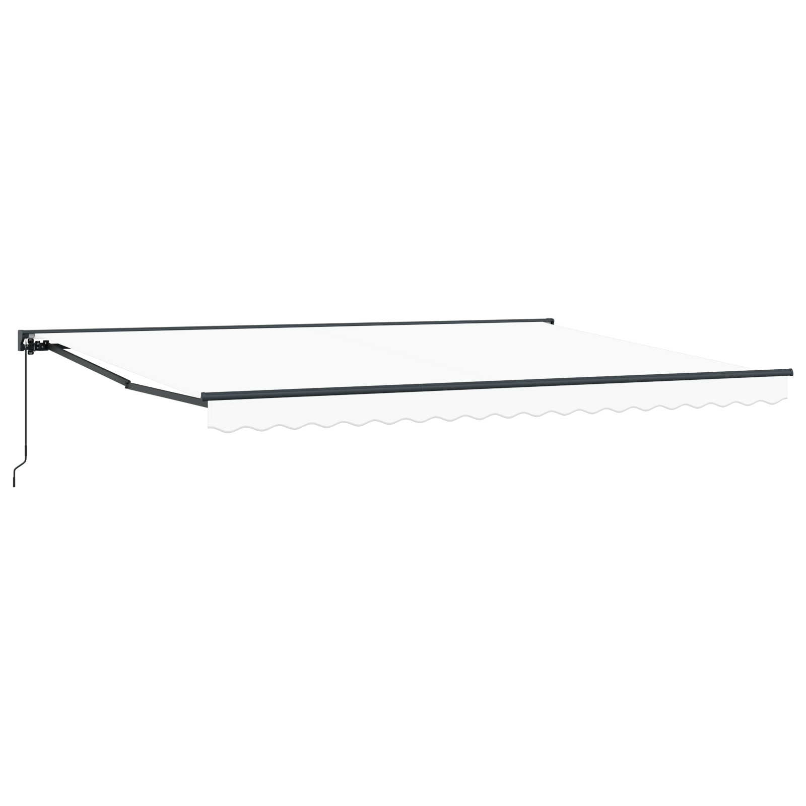 Innvendbar Markise Hvit 450x300 cm stoff