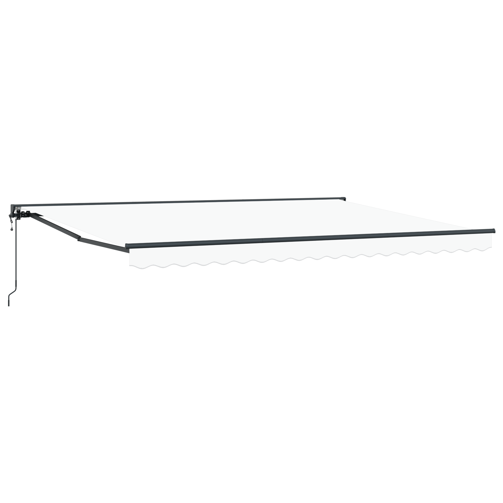Innvendbar Markise Hvit 450x300 cm stoff
