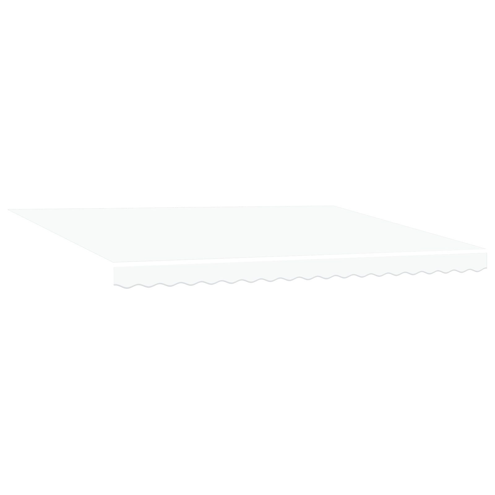 Innvendbar Markise Hvit 450x300 cm stoff