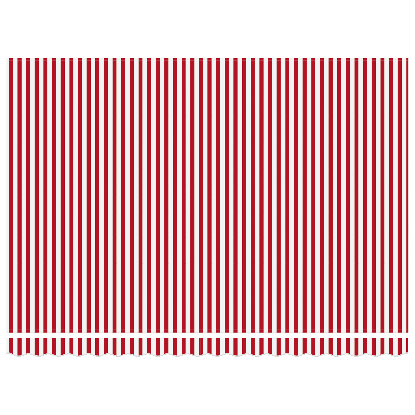 Innvendbar Markise 450 × 350 cm Rød og hvit