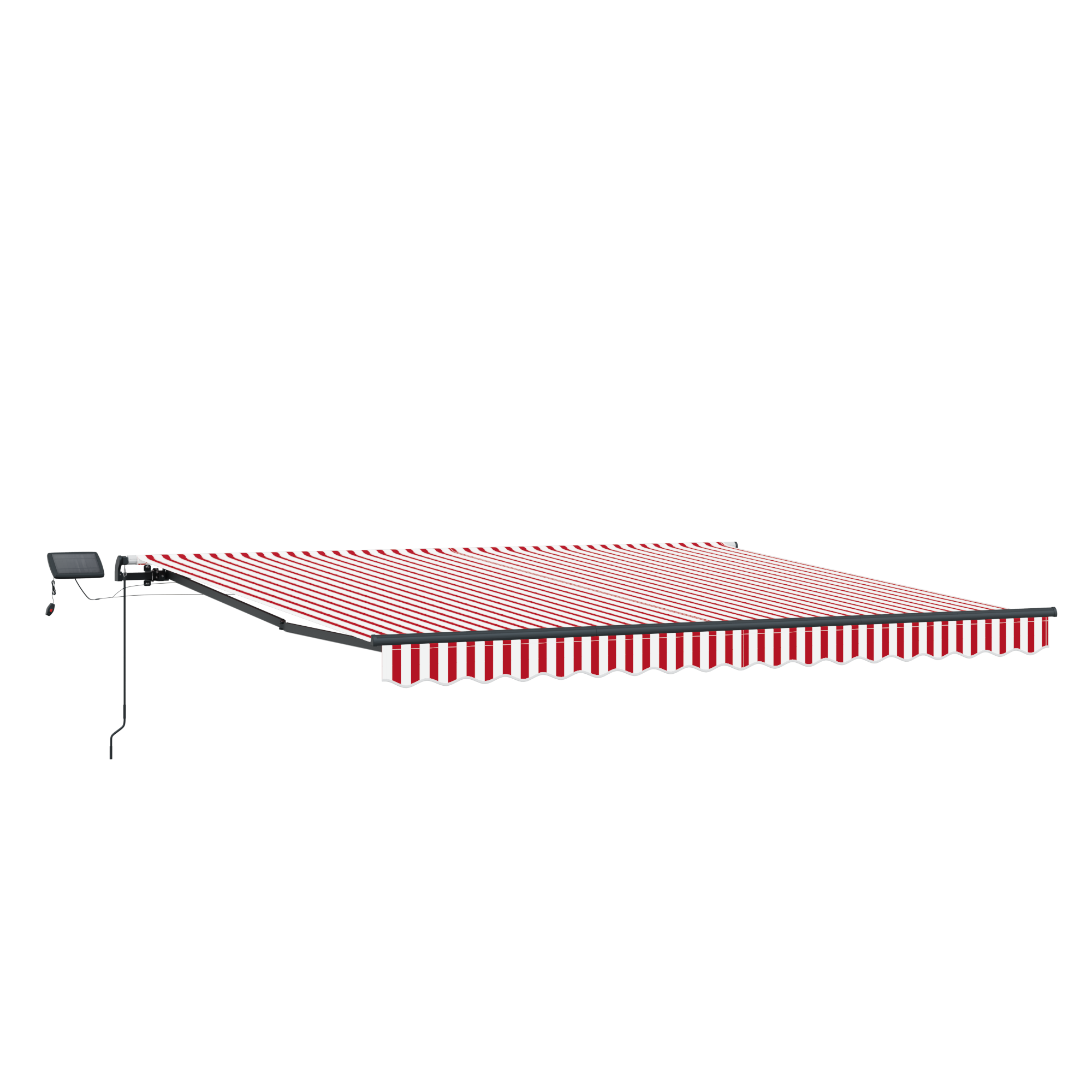 Innvendbar Markise Rød og hvit 450 ×350 cm stoff