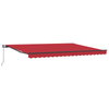 Utadtrekkbar Markise Rød Rød 450 × 350 cm stoff