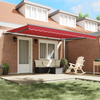 Utadtrekkbar Markise Rød Rød 450 × 350 cm stoff