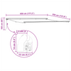 Utadtrekkbar Markise Rød Rød 450 × 350 cm stoff