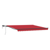 Innvendbar Markise med LED -stripelys Rød 450 ×350 cm stoff