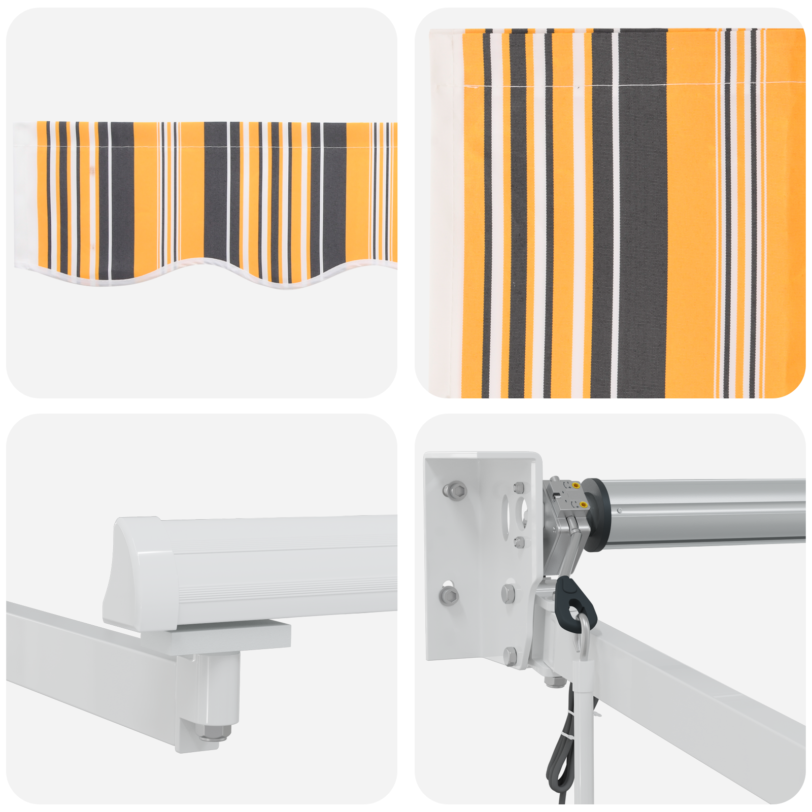 Innvendbar Markise Flerfarget 500 × 300 cm stoff