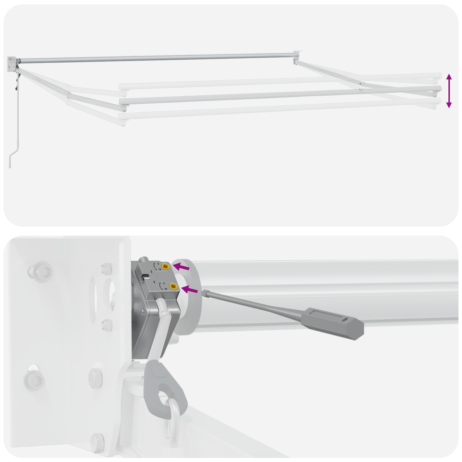 Innvendbar Markise Flerfarget 500 × 300 cm stoff