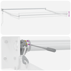 Innvendbar Markise Flerfarget 500 × 300 cm stoff