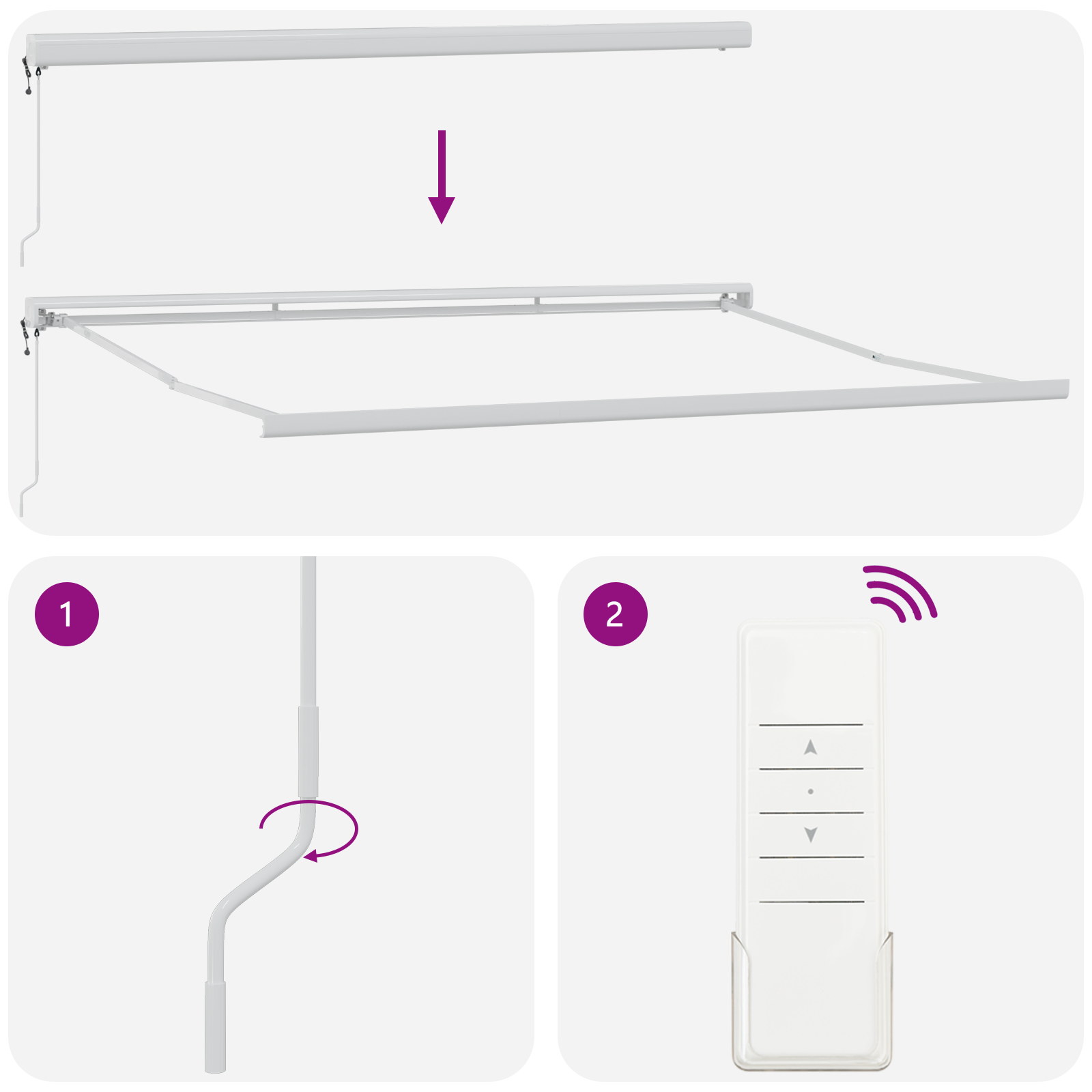 Innvendbar Markise Flerfarget 500 × 300 cm Stoff, Metall