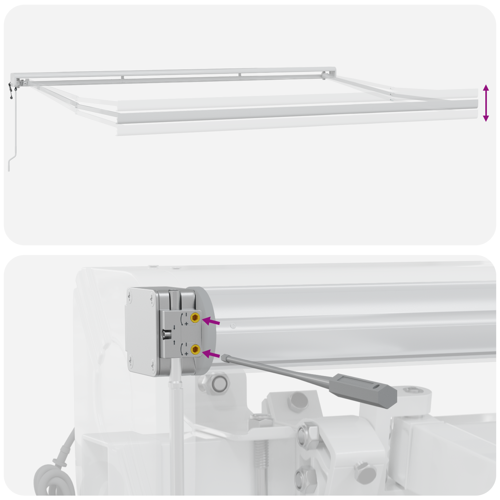 Innvendbar Markise Flerfarget 500 × 300 cm Stoff, Metall