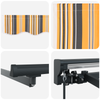 Innvendbar Markise Fargerik stripe 500x300 cm stoff