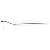 Innvendbar Markise med LED -stripelys Hvit 500 ×300 cm stoff