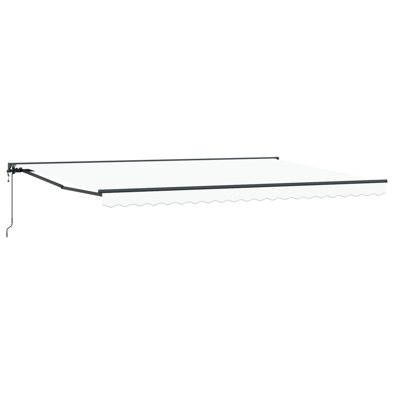 Innvendbar Markise Hvit 500x300 cm stoff