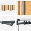 Innvendbar Markise Flerfarget 500 ×350 cm stoff