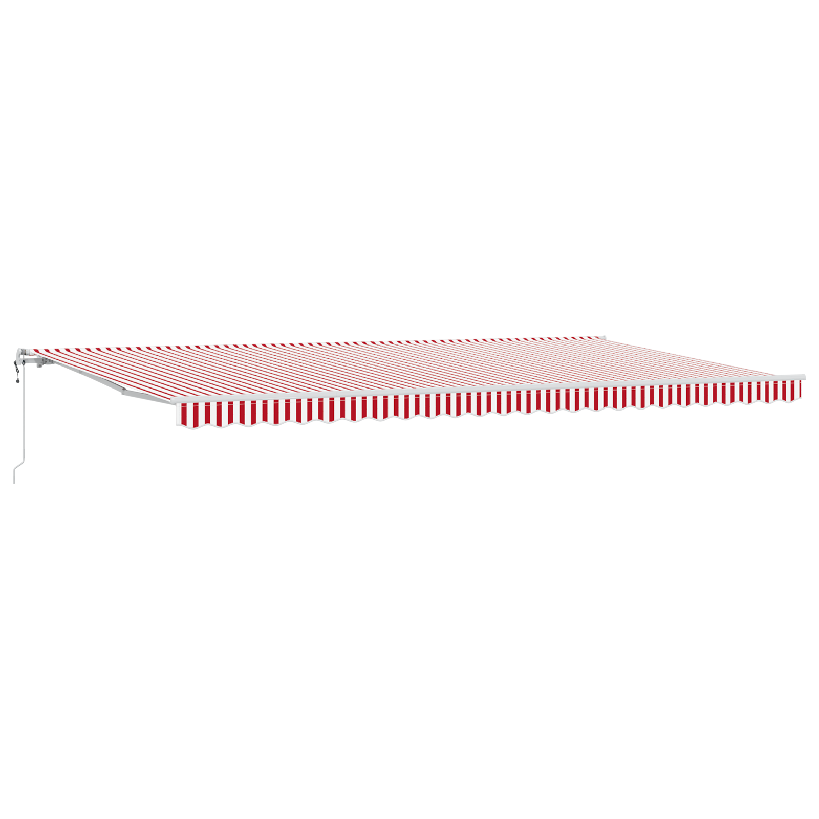 Innvendbar Markise 600 × 300 cm Rød og hvit