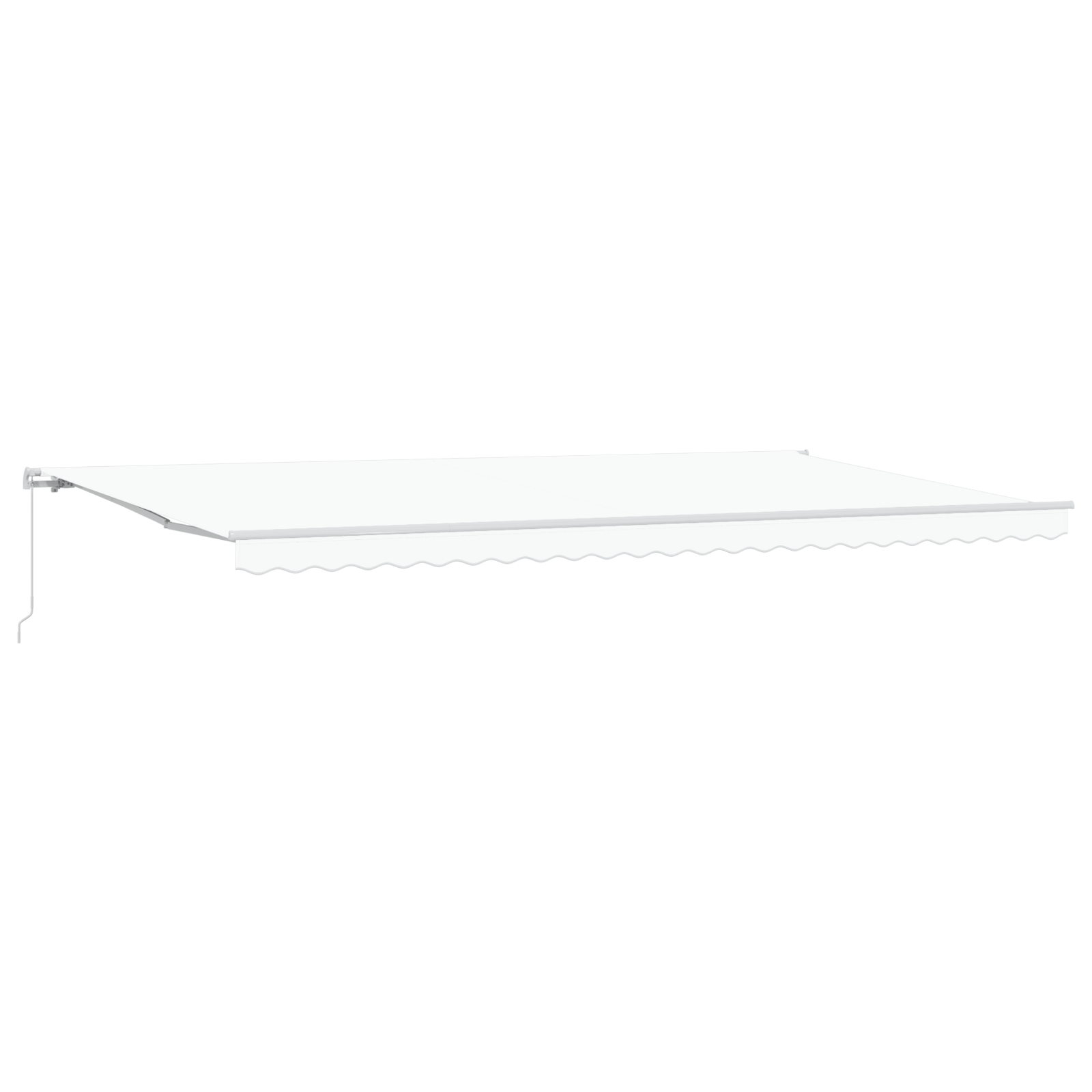 Innvendbar Markise Hvit 600 × 300 cm Polyester og Metall