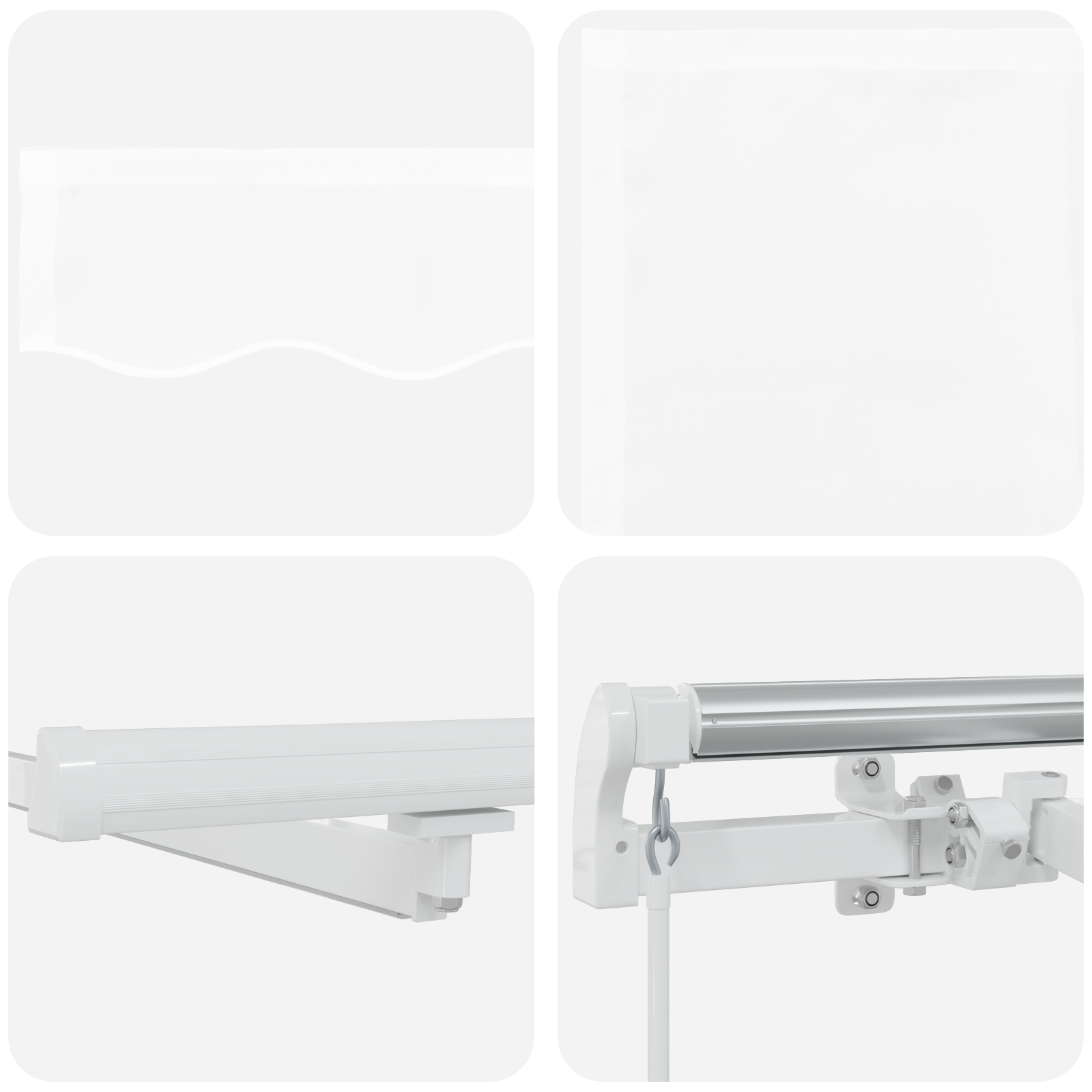 Innvendbar Markise med Hvit 600 ×300 cm stoff