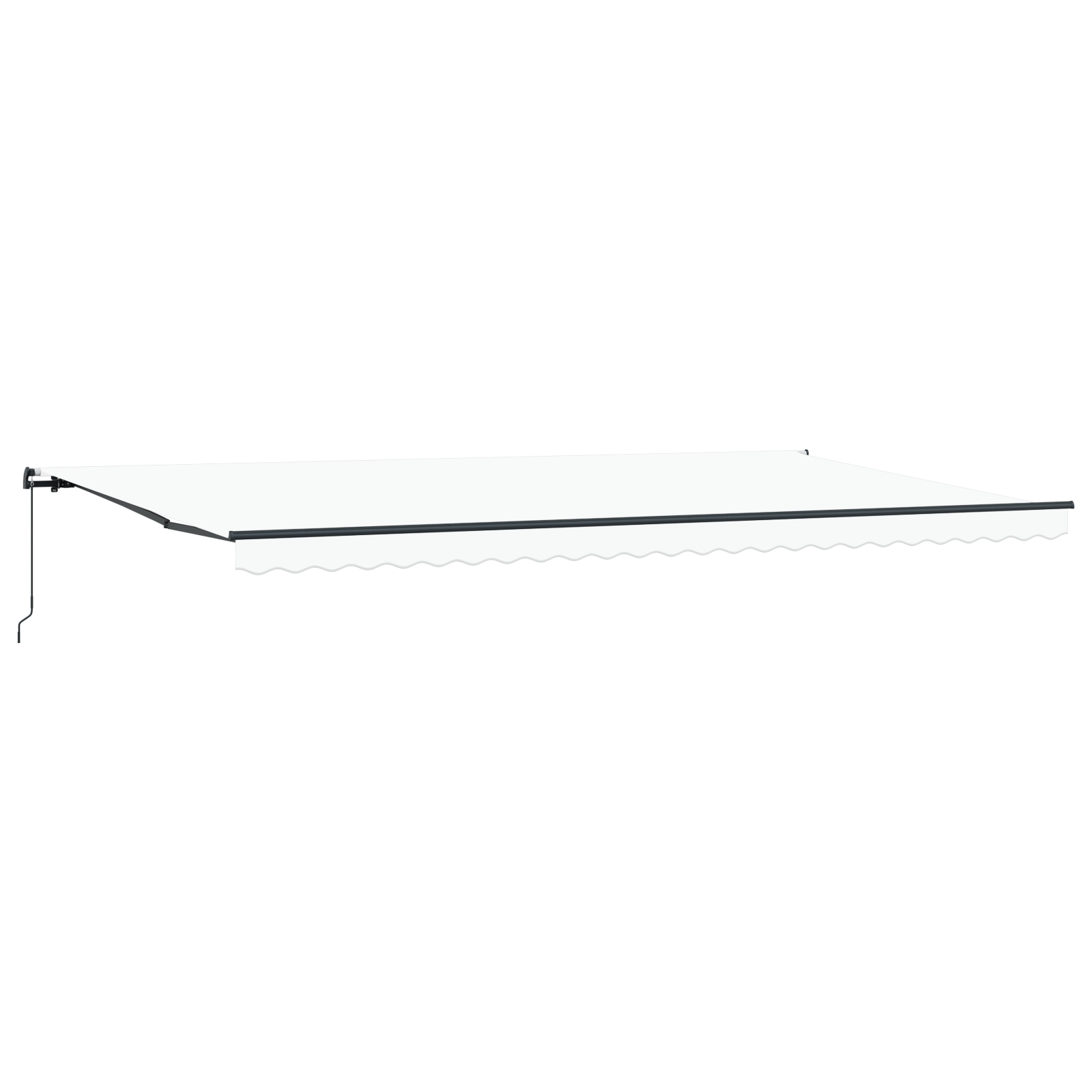 Markise Hvit Hvit 600 × 300 cm stoff