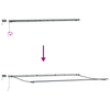 Innvendbar Markise med LED -stripelys Hvit 600 ×300 cm stoff