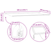 Innvendbar Markise med LED -stripelys Hvit 600 ×300 cm stoff