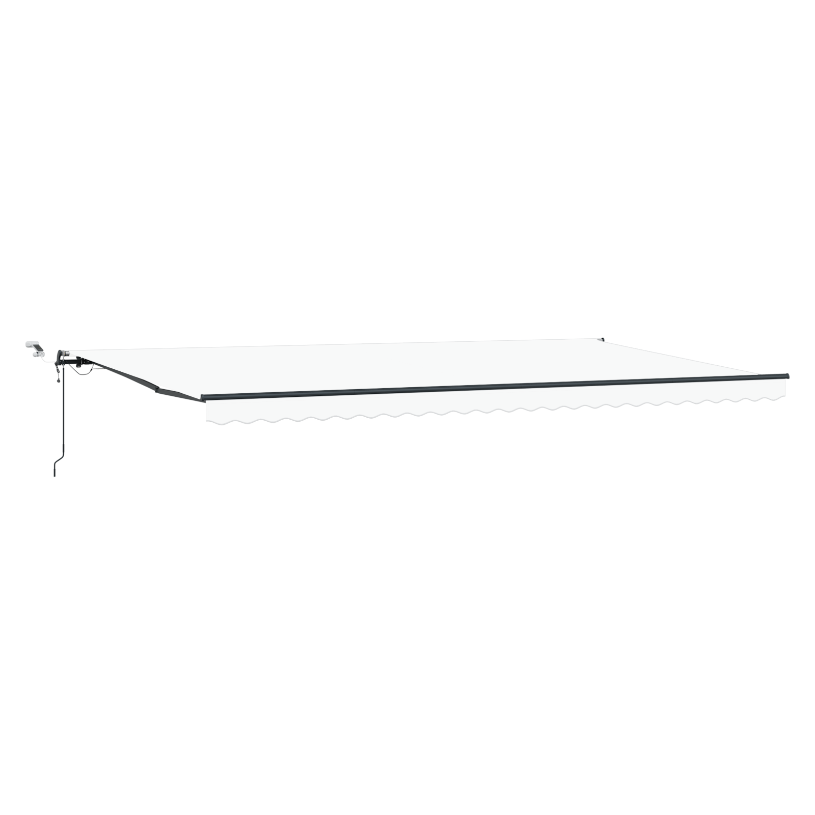 Innvendbar Markise med Hvit 600 × 300 cm stoff