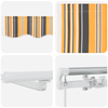 Innvendbar Markise med 600 × 350 cm Flerfarget