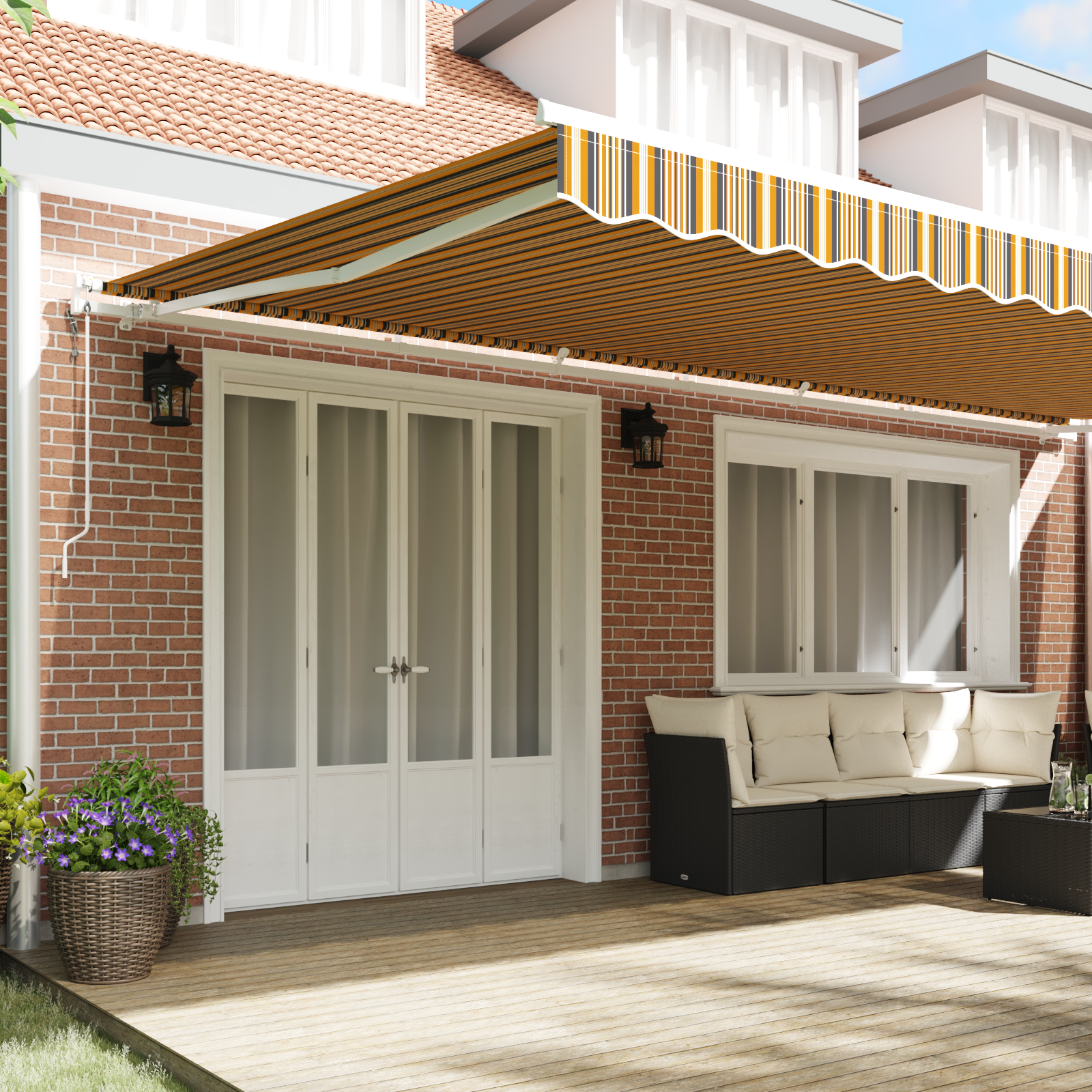 Innvendbar Markise 600 × 350 cm Flerfarget