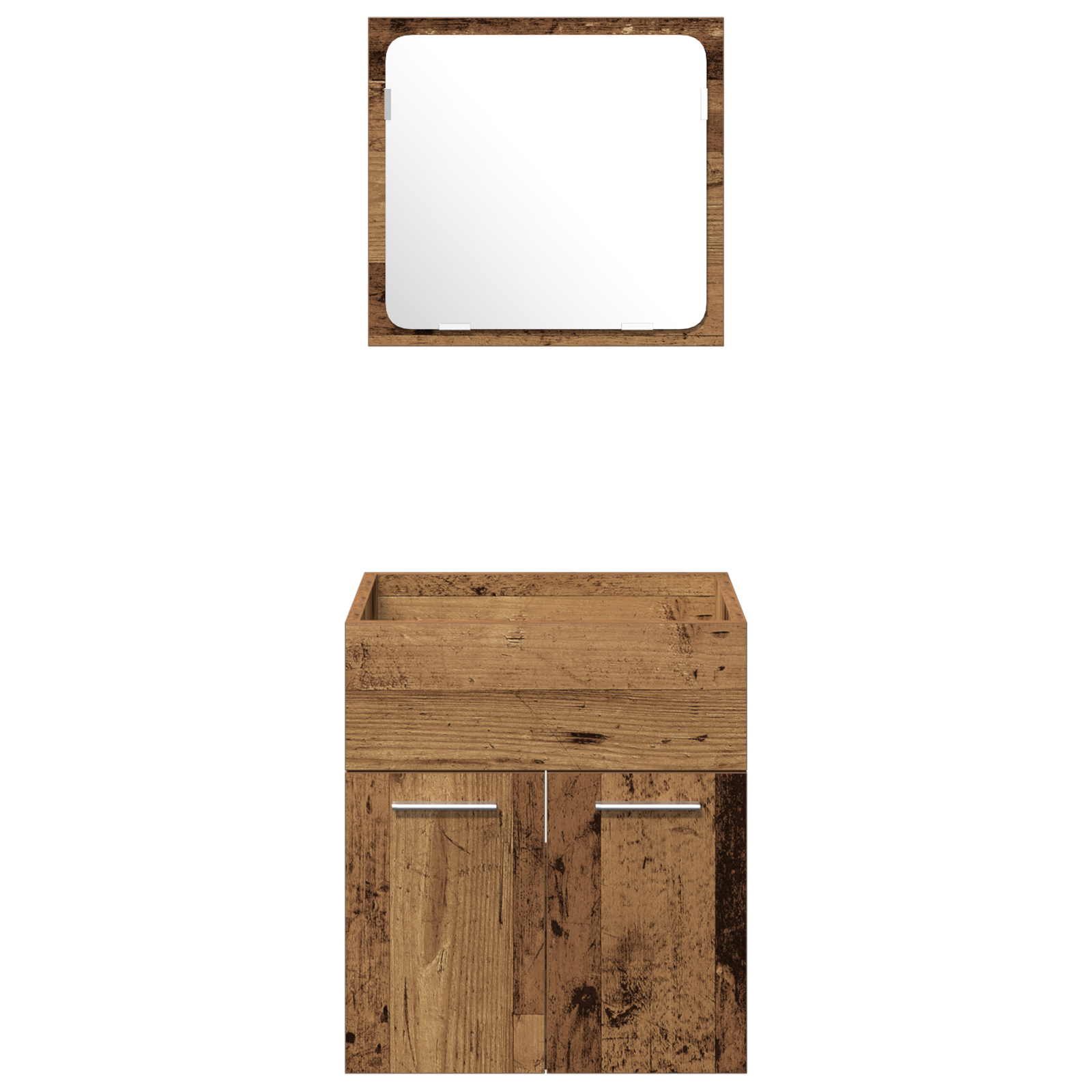 Badmøbelsett 4 pcs Gamle tre 41 x 38.5 x 46 cm Konstruert tre